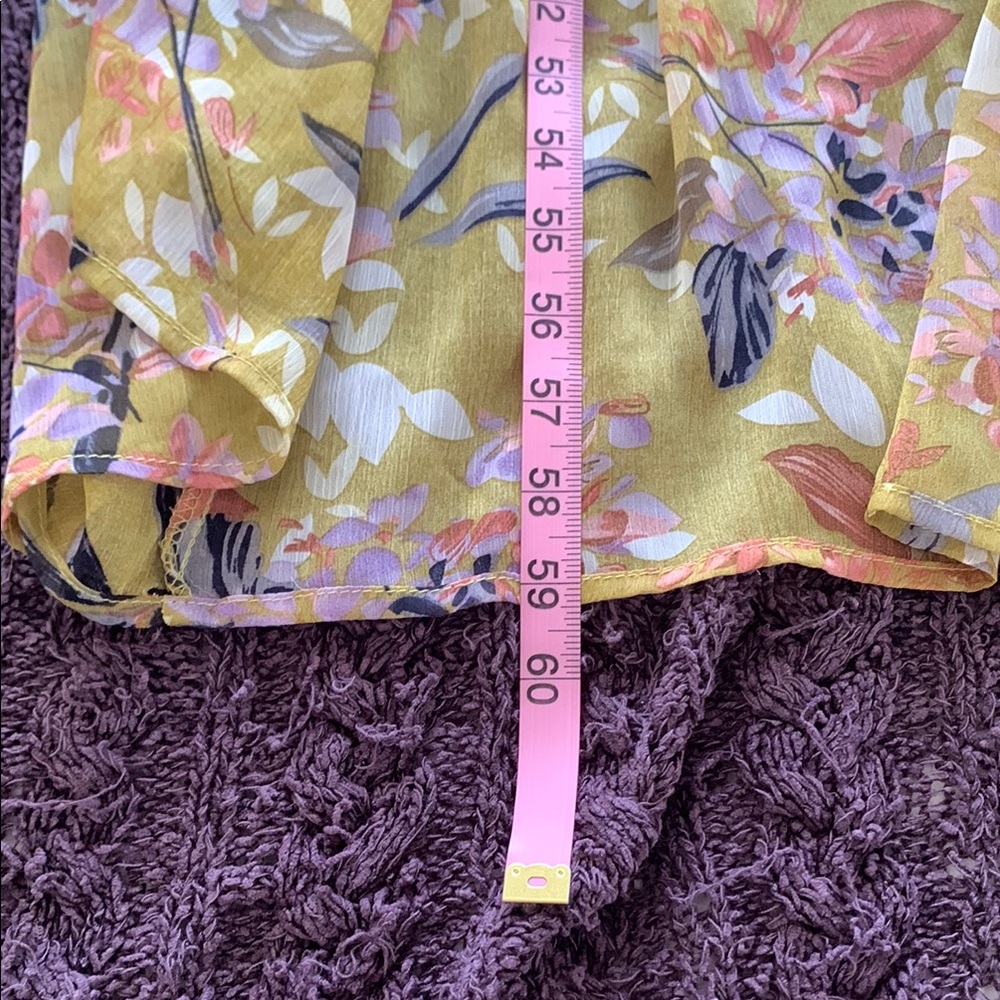 Aakaa Floral Swim Coverup in Yellow and Pink - Picture 6 of 7